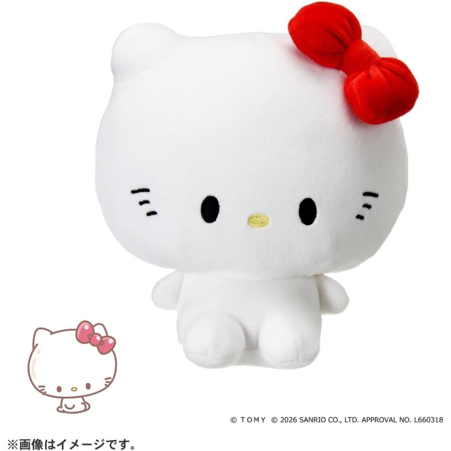 タカラ ごきげんハローキティ ぬいぐるみ タカラトミー（TAKARA TOMY） ぷにコミュ ぷにぬい ハローキティ