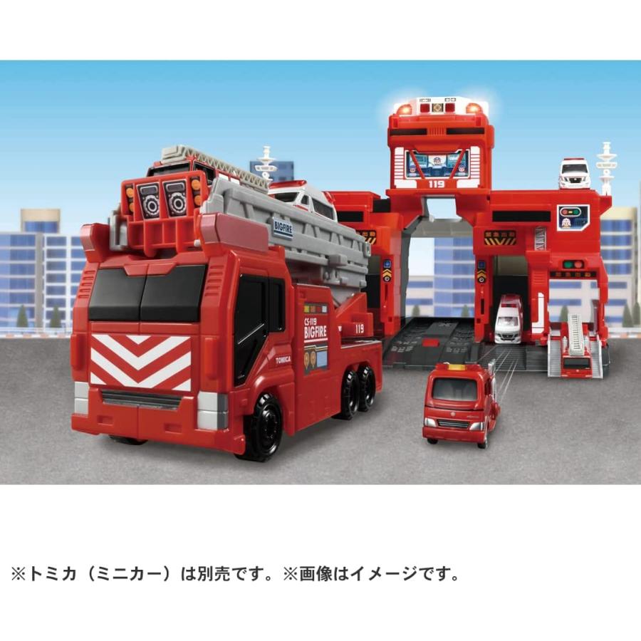 トミカ　変形出動！ビックファイヤー&コマンドステーション　購入特典付き Amazon.co.jp: 【レスキューパトロールカー付】トミカ 変形出動
