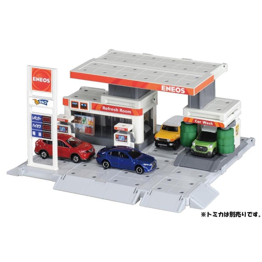 トミカ 旧トミカタウン 建築現場 消防署 ガソリンスタンド ESSOエッソ タカラトミー（TAKARA TOMY） トミカタウン ビルドシティ ガソリン