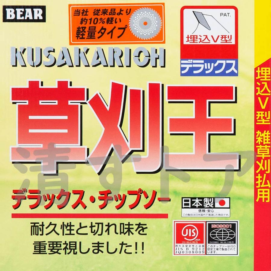 [送料無料] バクマ工業 草刈王 軽量タイプ 外径255mm 刃数36P 10枚(1枚あたり1164円) JIS規格 刈払機用メッシュチップソー 日本製 草刈機用｜kiyo-store｜05