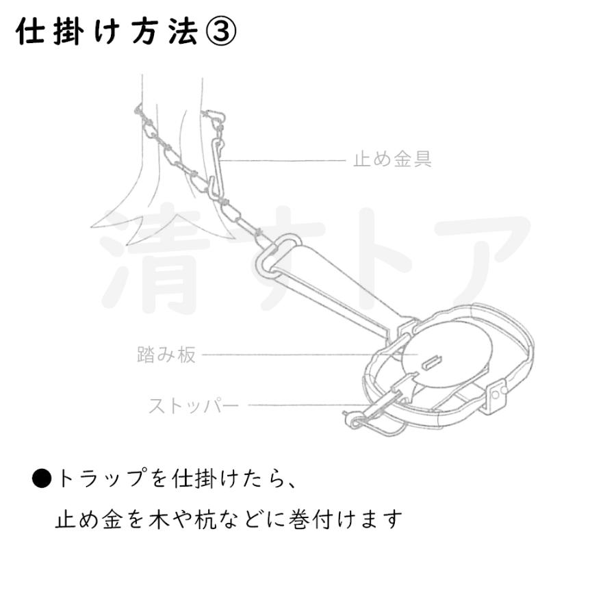 動物トラップ 1 5号 ビニールパット付 捕獲器 ムジナ タヌキ等の中動物用 罠 国産トラバサミ 寅鋏み Et Tomiei Trap 15 清すトア ヤフーショッピング店 通販 Yahoo ショッピング