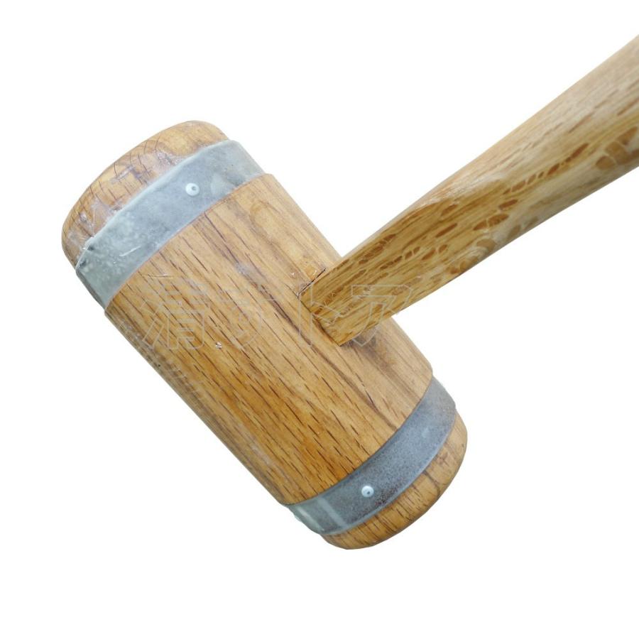 法人様限定] 金輪入り カケヤ 胴径120mm 1本 欅柄 かけや 掛矢 0084