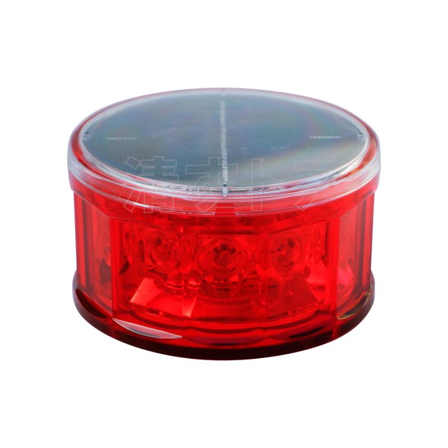 ソーラー式 LED回転灯 赤 5個(1個あたり8150円) マグネット式 円柱型