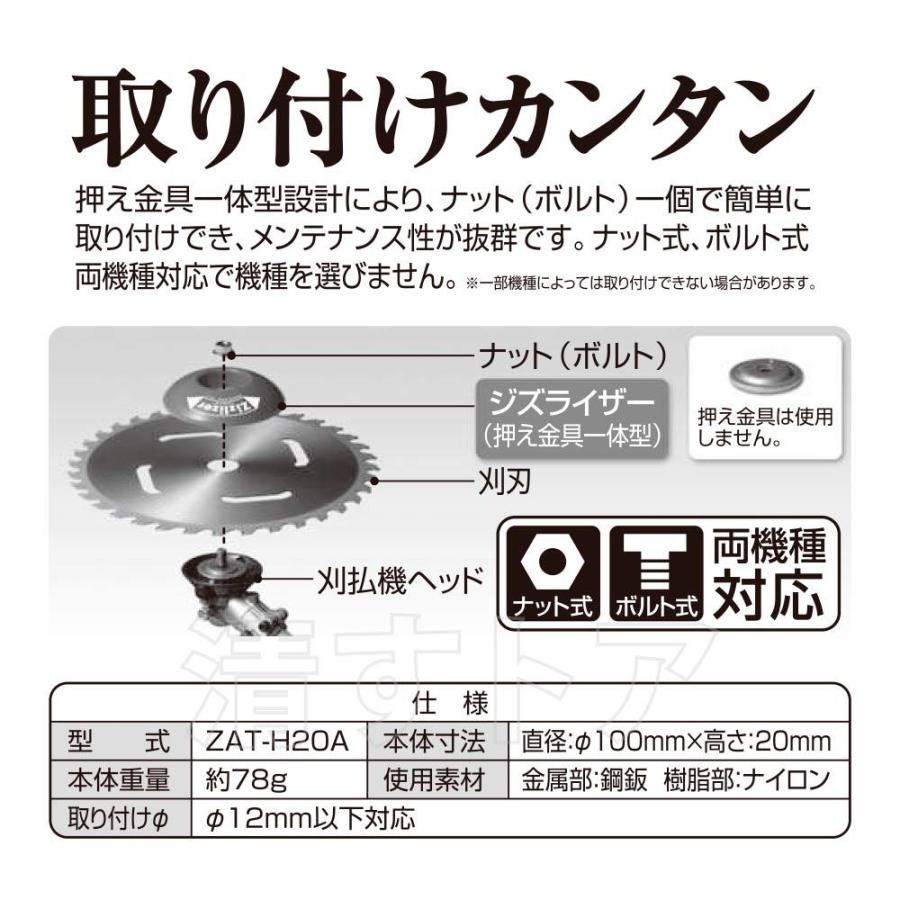 (メール便) ジズライザー ZAT-H20A 2個(1個あたり1090円) 赤 刈払機用安定板｜kiyo-store｜08