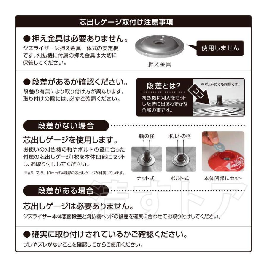 (メール便) ジズライザー ZAT-H20A 2個(1個あたり1090円) 赤 刈払機用安定板｜kiyo-store｜09