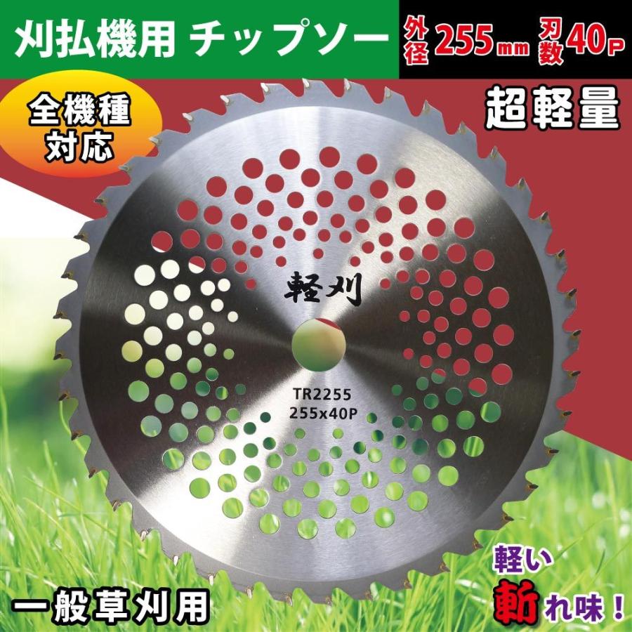 ZENOH 軽鳩 Pro 刈払機用チップソー 255mm　4個セット 刈払機用チップソー 外径255mm 10枚(1枚560円) 軽量 メッシュ