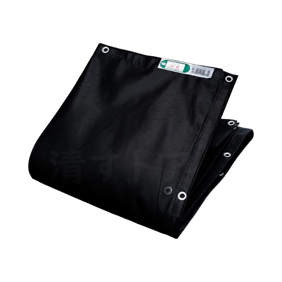 防炎メッシュシート ラッセル織 黒 1.8×6.3m 10枚(1枚1840円) 工事用 