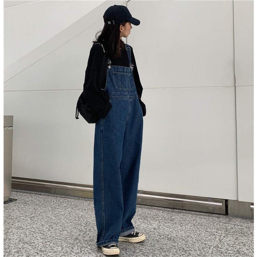 デニムサロペット オーバーオール オールインワン レディース