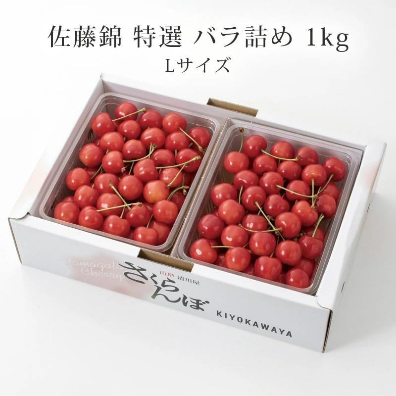 さくらんぼ 佐藤錦 特選 バラ詰め L 1kg 6月中旬〜6月下旬お届け