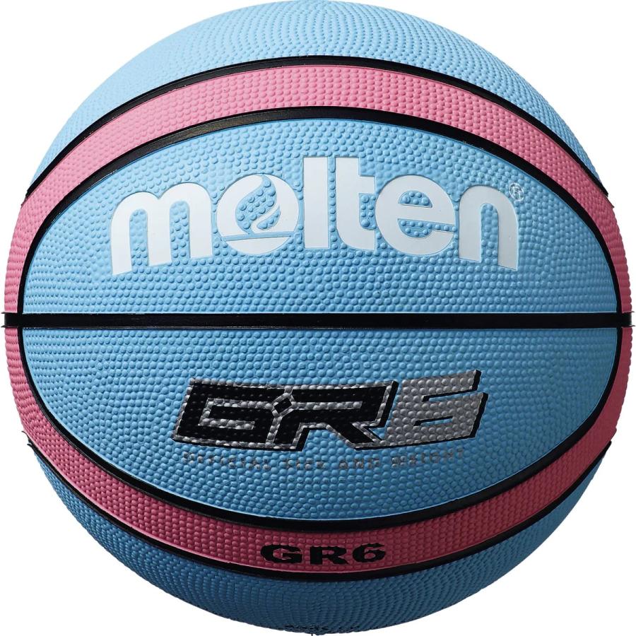 モルテン molten ゴムバスケットボール 6号球 中学生以上女子用 GR6 BGR6-CP シアン×ピンク ボール6個セット_1