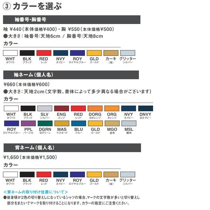 DESCENTE（デサント） 野球・ソフトボールウェア用マーキングオーダー
