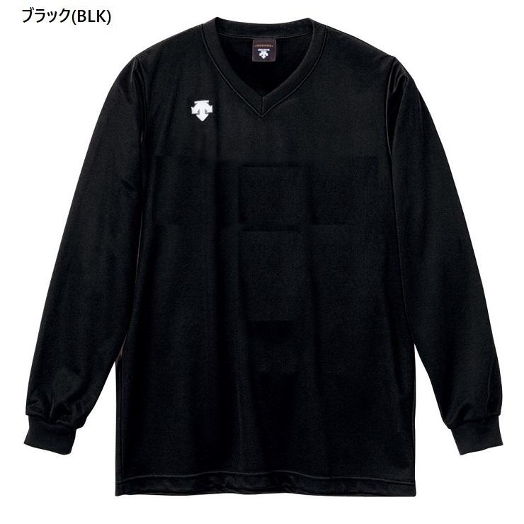 デサントバレーユニフォーム長袖ブラック圧着マーキング入りセット