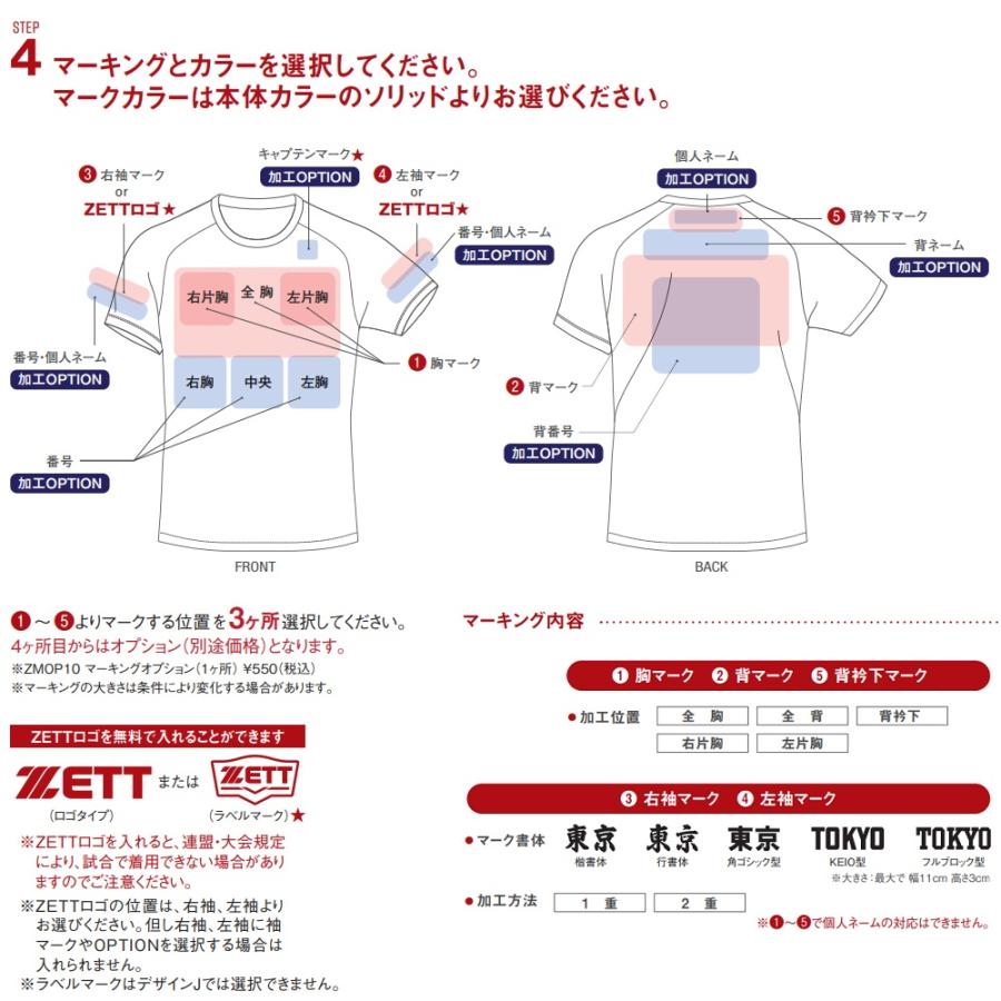 ゼット ZETT 野球・ソフトボール 昇華プリントTシャツ オーダー ゼット ZETT 野球・ソフトボール 昇華プリントTシャツ オーダー