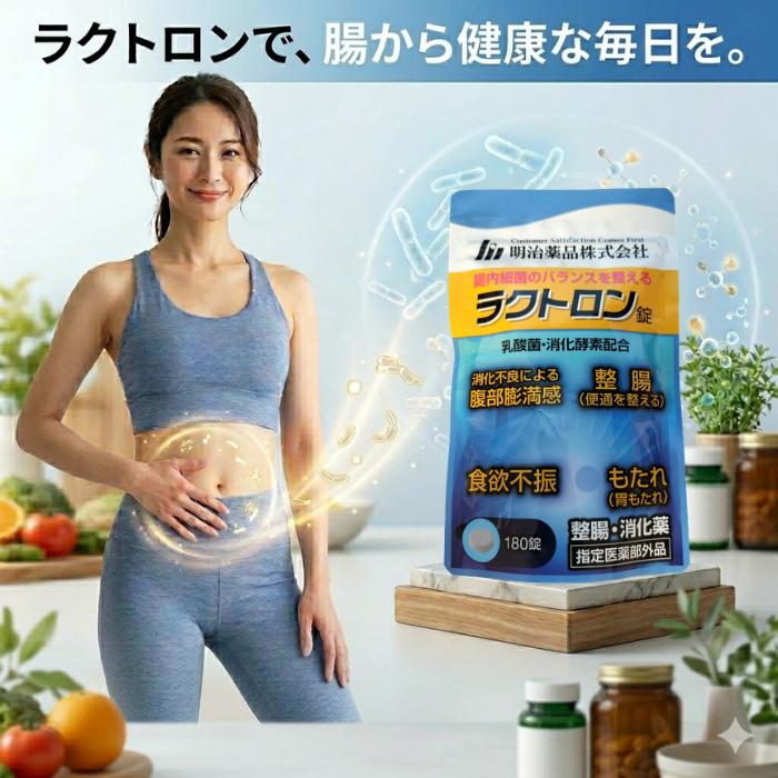 明治薬品 ラクトロン錠 180錠 株式会社ファーマフーズ 指定医薬部外品