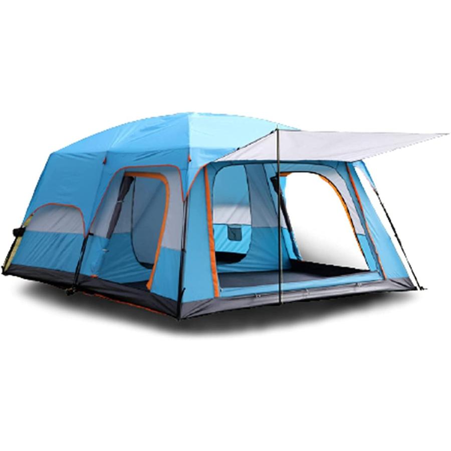 22最新のスタイル キャンプのテント 5 78 10人マルチパーソン厚みのある防雨キャンプポータブル二層ビッグテント Blue L 3 4 屋外 タープ本体 Oyostate Gov Ng