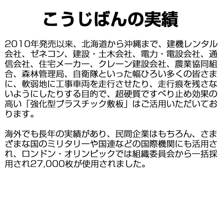 強化型プラスチック敷板こうじばん4×8 超硬質 立体すべり止め 強化型プラスチック敷板こうじばん4×8 超硬質 立体すべり止め