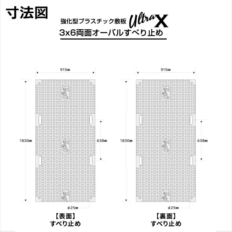 強化型プラスチック敷板UltraX3×6両面 オーバル ULX36-R 超 強化型プラスチック敷板UltraX3×6両面 オーバル ULX36-R 超