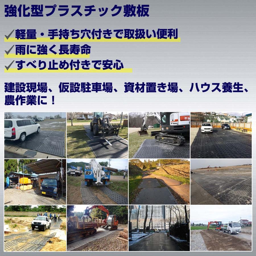 強化型プラスチック敷板UltraX４×８両面 オーバル ULX48-R 超硬質 120トン車対応工事現場 地盤養生 樹脂敷板 樹脂製敷板 プラスチック製敷板 プラ敷き｜kizai-plus｜02