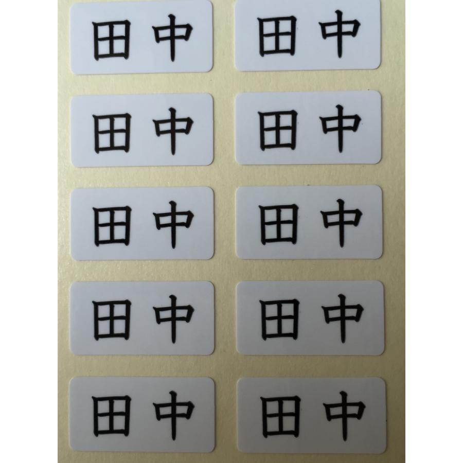 高級お名前シール 田中100枚 強力粘着、防水加工 @ : KZシール工房