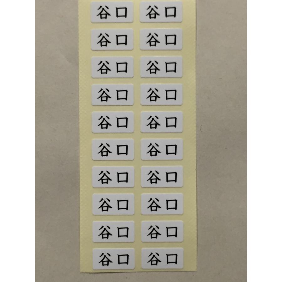 高級お名前シール 谷口100枚 強力粘着、防水加工 @ : KZシール工房