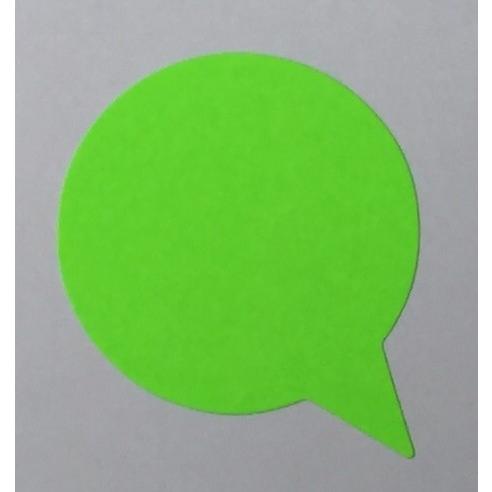 よく目立つ 吹き出し型蛍光シール グリーン Popやメモなどに １シート３片付き５００シート 一片 2 5 送料無料 030 005 Kzシール工房 通販 Yahoo ショッピング