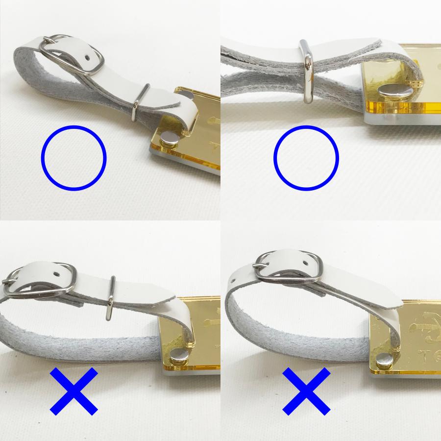 きざみ屋オリジナル 牛本革 タグベルト ネームプレート用 : きざみ屋