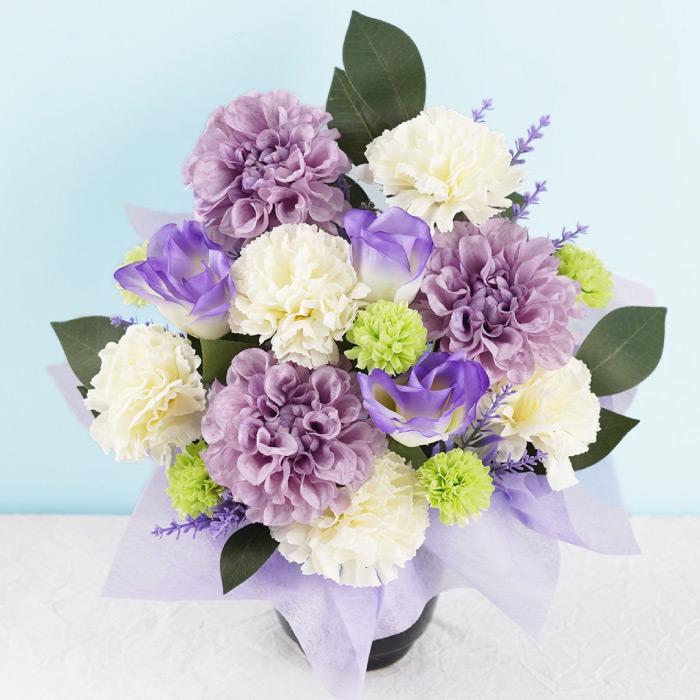 お盆 初盆 新盆 花 お供え ソープフラワー 造花 お悔やみ 仏花 供花 アレンジメント お花 贈り物 一周忌 三回忌 四十九日 49日 法要 枕花 枯れない の商品画像