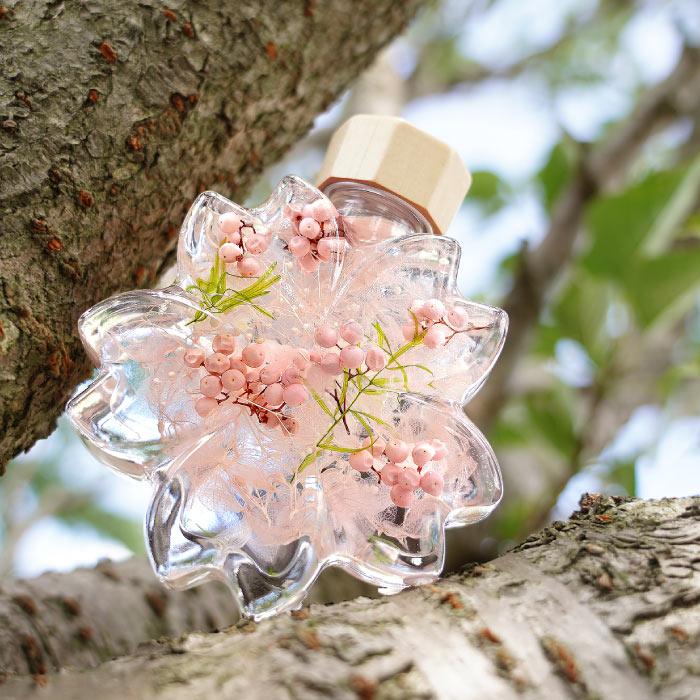 ハーバリウム 桜 さくら プレゼント 花 ギフト サクラノカタチ ヒザクラ お花 宅配 お祝い 誕生日プレゼント 女性 50代 60代 母 還暦祝い 枯れない｜kizamu｜05