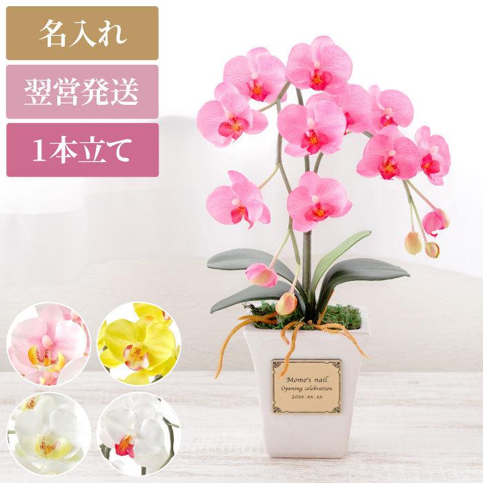 開店祝い お花 名入れ 名前入り プレゼント ギフト 光触媒 胡蝶蘭 1本立 フェイクグリーン 記念品 観葉植物 造花 退職祝い 還暦 古希 喜寿 お祝い 周年祝い Flower 043 記念品の名入れプレゼント きざむ 通販 Yahoo ショッピング