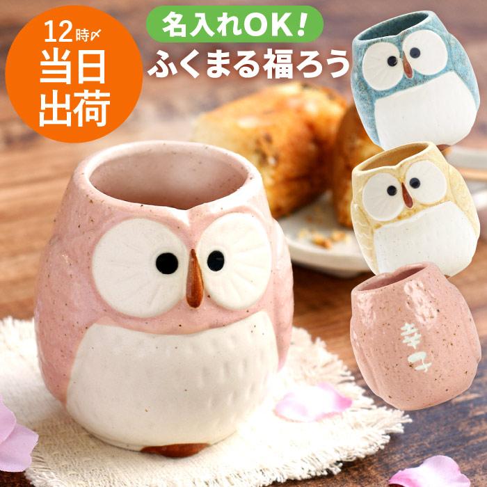 卸売り 父の日 プレゼント 名入れ 名前入り ギフト 美濃焼 パステル ふくろう 湯呑み 単品 還暦祝い 女性 誕生日 祖母 母 父 米寿 喜寿 古希 傘寿 のお祝い Riosmauricio Com