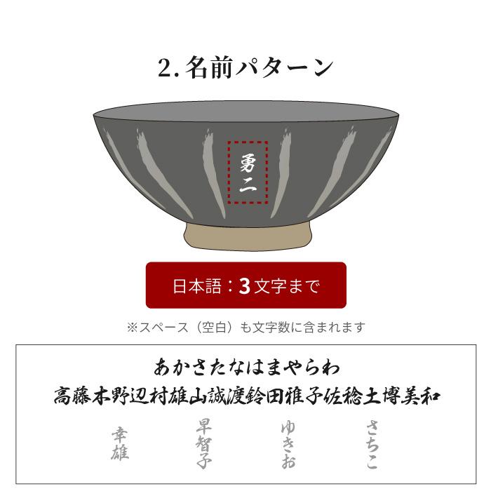 プレゼント お茶碗 名入れ 名前入り ギフト 棒縞モダン 茶碗 おしゃれ