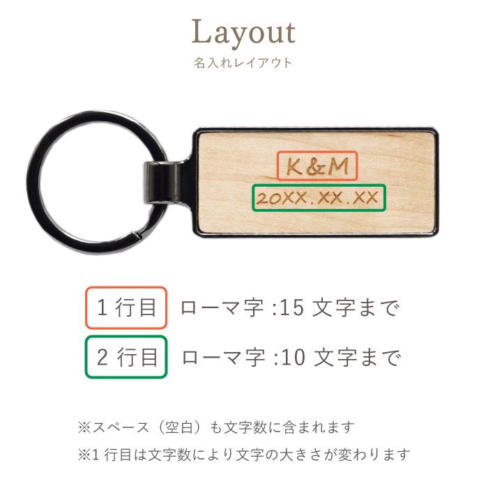 木婚式 記念品 名入れ プレゼント 名前入り ギフト 木製 キーリング 