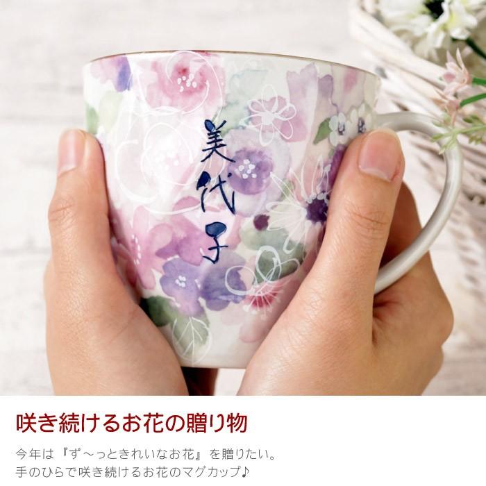 最終値下 喜寿 のお祝い プレゼント 名入れ 名前入り ギフト 美濃焼 花工房 マグ ペア マグカップ 古希 卒寿 祝い 母 お母さん 祖母 結婚記念日 銀婚式 金婚式 おしゃれ Www Awthentik Com