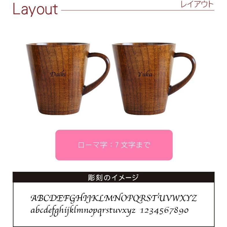 木製 マグカップ ペア 結婚記念日 両親 プレゼント 名入れ 名前入り