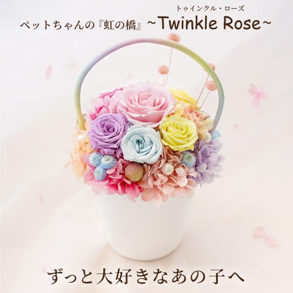 ペット お供え 花 虹の橋 トゥインクルローズ プリザーブドフラワー