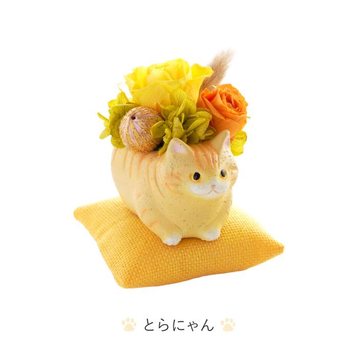 花 誕生日 プレゼント プリザーブドフラワー のんびり 花にゃんこ