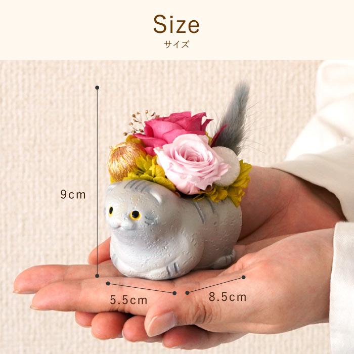 花 誕生日 プレゼント プリザーブドフラワー のんびり 花にゃんこ