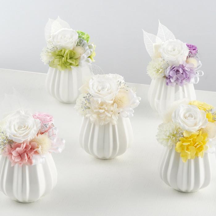 お悔やみ 花 プリザーブドフラワー 仏花 純白のお供え ブリザード 仏壇