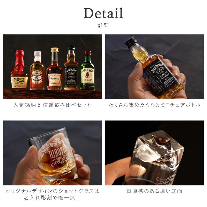 父の日 早割 2024 お酒 ウィスキー ギフト 飲み比べ 名入れ プレゼント 名前入り ウイスキー ＆ ブランデー ミニチュアボトル セット 誕生日 男性 50代 おしゃれ｜kizamu｜15