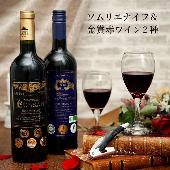 ボルドーワイン 名入れ 赤ワイン 飲み比べ 2本 セット