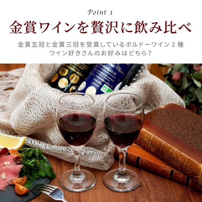 ボルドーワイン 名入れ 赤ワイン 飲み比べ 2本 セット