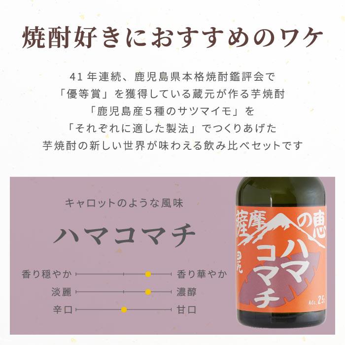 芋 焼酎 飲み比べ 名入れ プレゼント 名前入り ギフト 田苑 薩摩の恵 300ml 5本 飲み比べ ＆ グラス セット 誕生日プレゼント 男性 60代 還暦祝い 父 お酒｜kizamu｜05