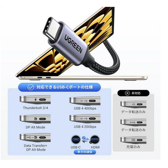 UGREEN UGREEN USB Type-C to HDMI 変換ケーブル (2m) 4K@60Hz USB-C