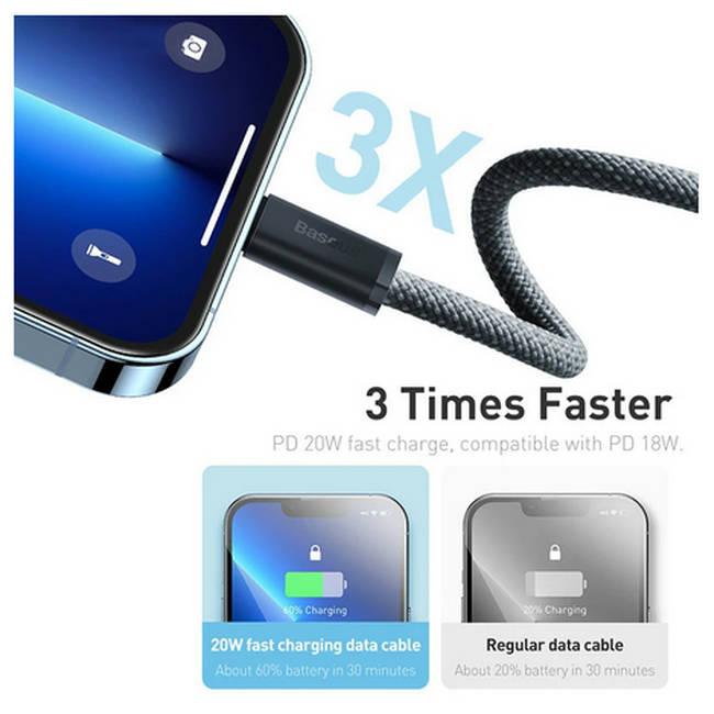 USB-C to Lightning 充電ケーブル (50cm) ショート PD 20W iPhone 急速