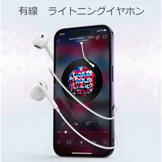 iPhone14 SE3 シリーズまで Lightning イヤホンマイク インナーイヤー