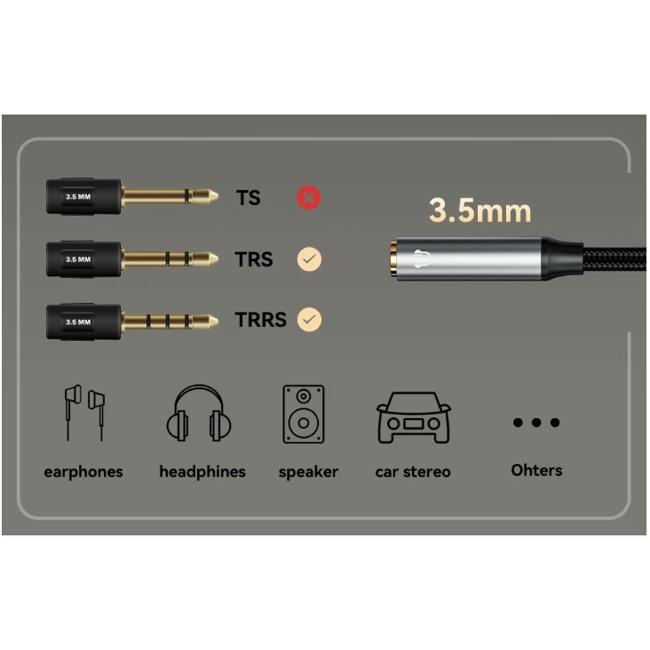 イヤホン変換アダプタ (Type-C to 3.5mm / Lightning 3.5mm) タイプC