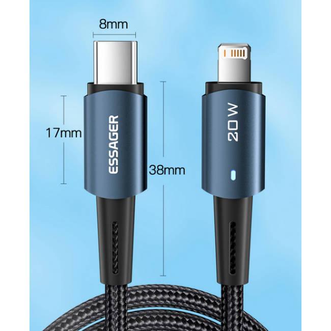 Type-C Lightning ケーブル (2m) ロング PD 20W iPhone 急速充電