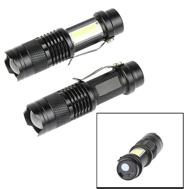懐中電灯 LED 強力 超小型 高輝度 USB充電式 ハンディライト XPE+COB