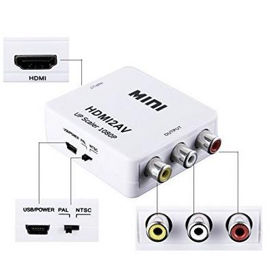 HDMI to AV コンポジット RCA コンバーター 出力 変換器 変換アダプタ