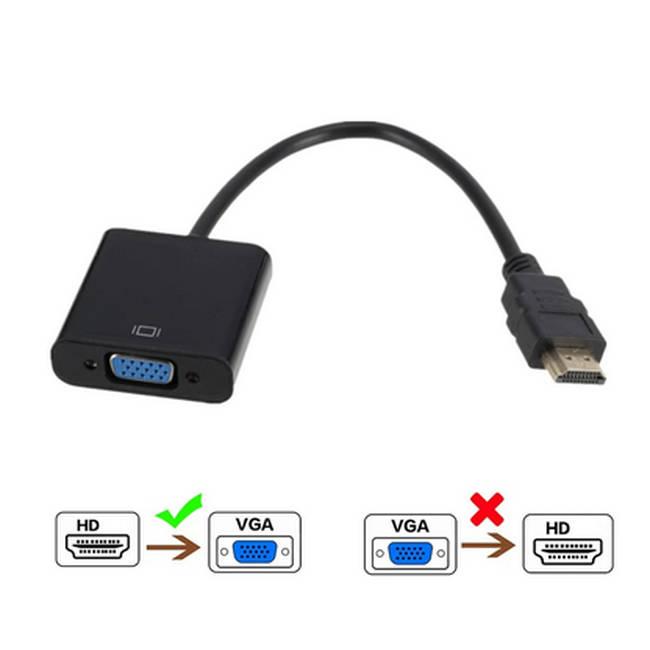 HDMI to VDA 変換ケーブル 変換アダプタ オス VGAメス D-SUB 15ピン 電源不要 プロジェクター PC HDTV DVD ...